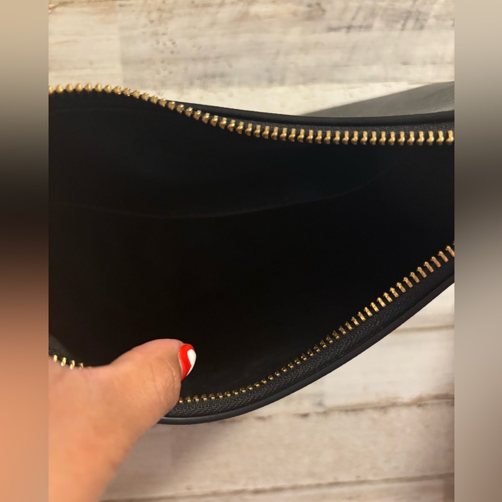 kate spade Black Leather Shoulder Bag with Gold Accents - Picture 3 of 8